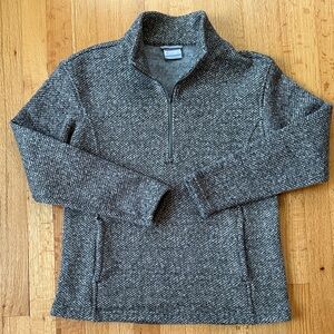 Columbia Women’s Green Half-Zip Knit & Fleece Pullover Med